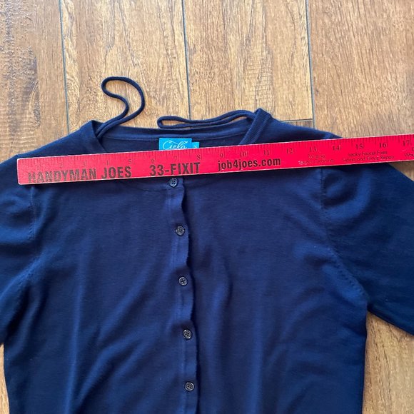 Cielo , Navy Blue, Women’s Long Sleeve Cardigan Size M (Runs Smaller) - Picture 7 of 11